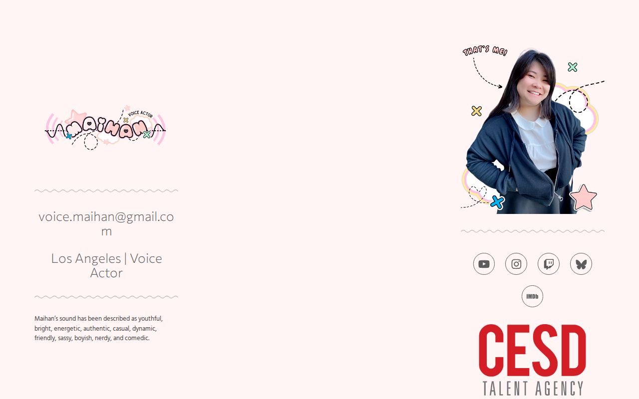Maihan | Los Angeles Voice Actor